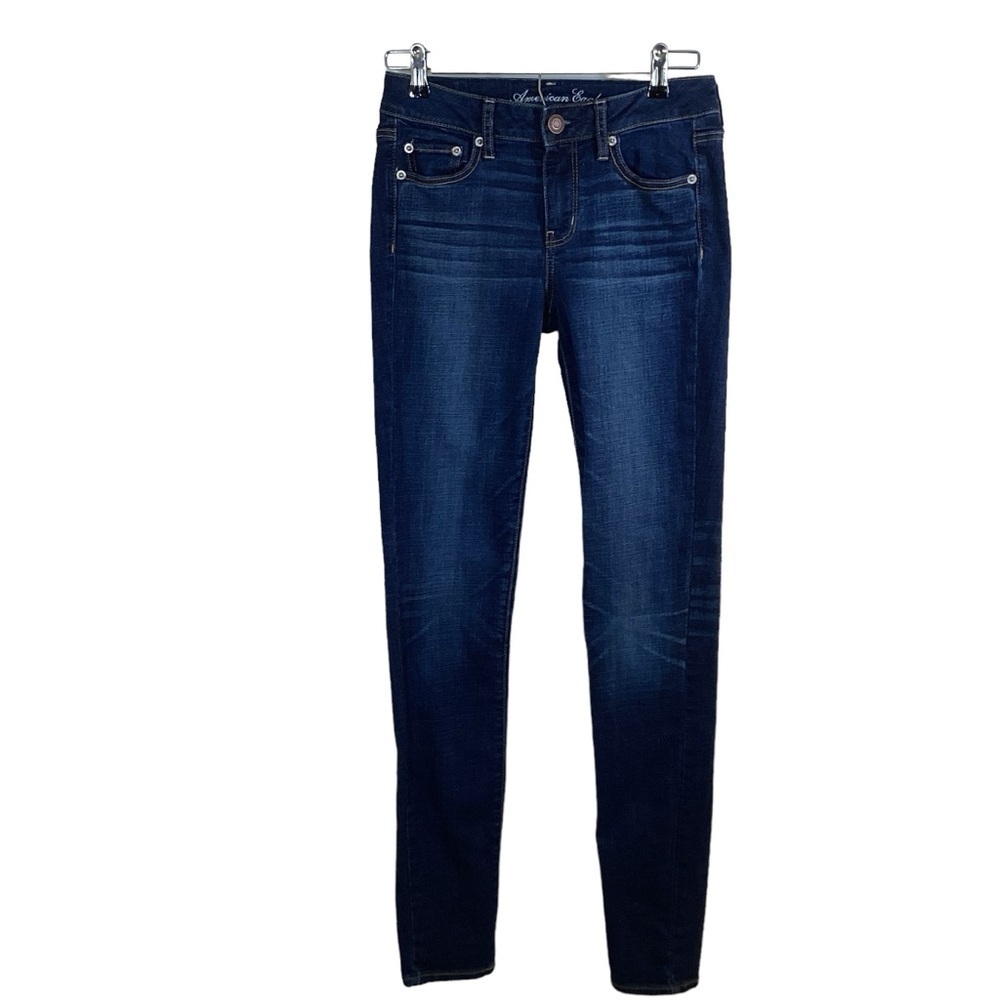 American Eagle Super Stretch & Skinny Women’s Denim Distressed Jeans.  Sz 4 long